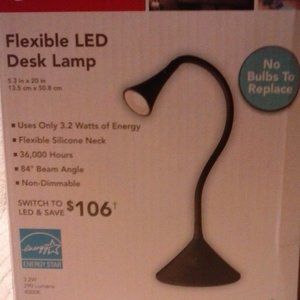 Sunbeam Flexible LED Desk Lamp - Black (NWT)